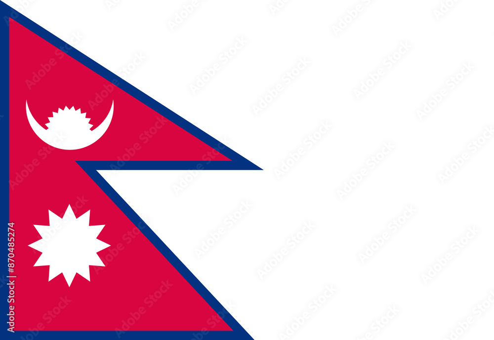 Wall mural nepal flag illustrator country flags