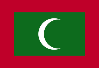 Maldives flag illustrator country flags