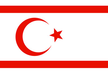 Northern Cyprus flag illustrator country flags