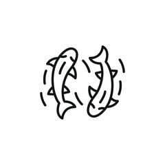 Obraz premium Pisces icon. Simple Pisces icon for social media, app, and web design. Vector illustration