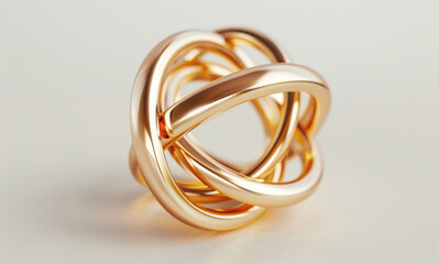 Fototapeta premium Golden wedding rings isolated on a white background.