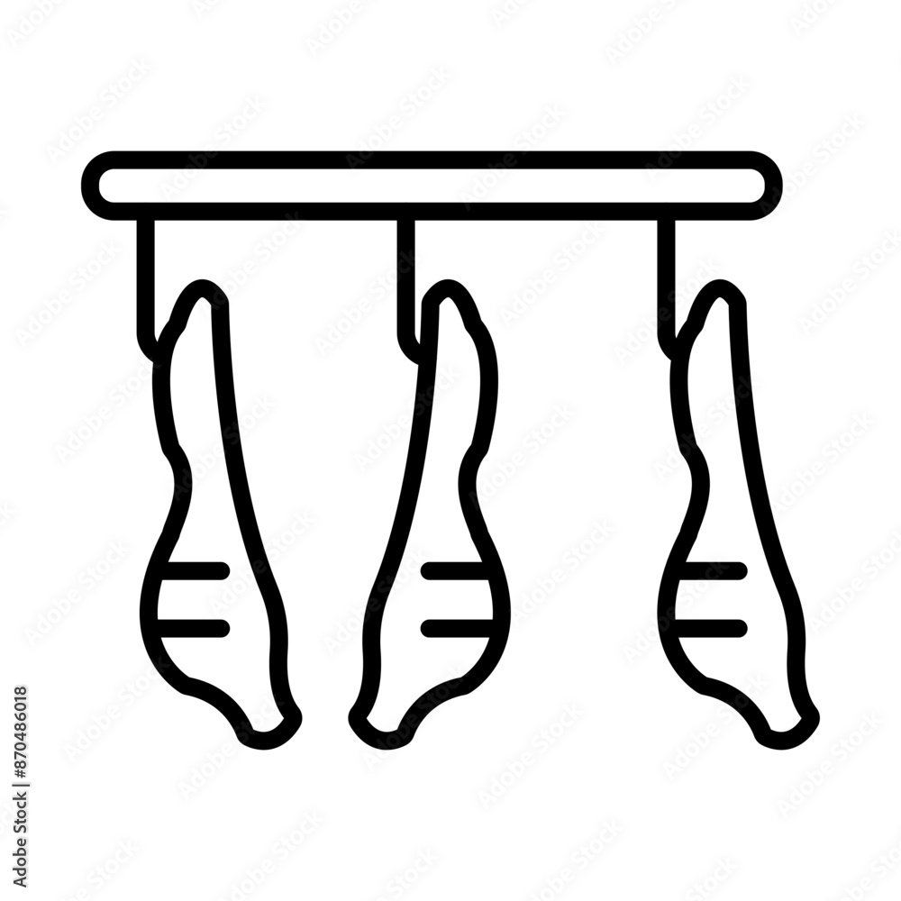 Poster Hanging Meat line icon