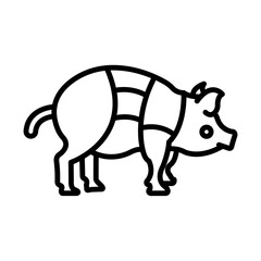 Pork Cuts line icon