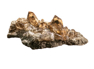  quartz mineral on white, isolated