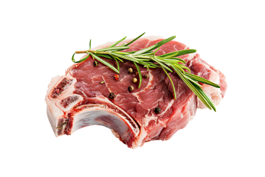 a piece of meat with spices on top