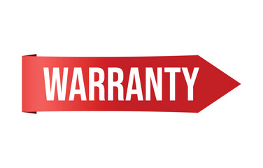 Warranty banner design. Warranty icon. Flat style vector illustration.