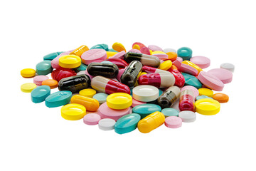 a pile of pills and tablets