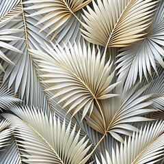 silvery large tropical palm leaves. the background of the leaves. the patern template.
