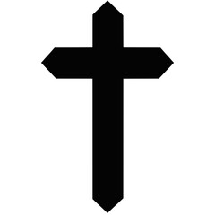 Religion symbol. christian cross vector symbol flat and outline style. Cross symbols. Crucifix. Jesus Christian goddess 