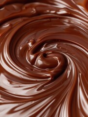 Chocolate swirl on a plate