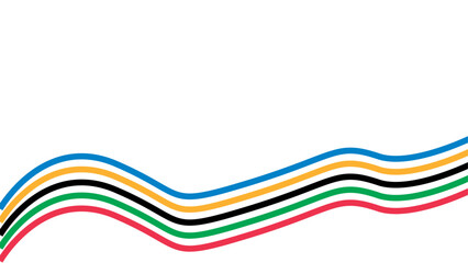 Olympic games straight lines, Olympic color ring, game line, modern, design vector illustration.
