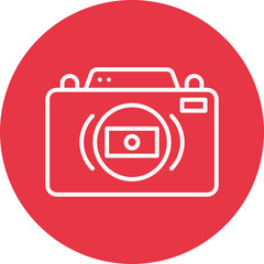 Mirrorless line circle icon