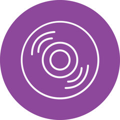 Cd line circle icon