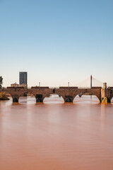 Overflowing Guadiana River in Badajoz