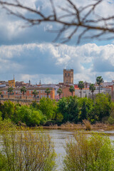 Fototapeta premium Sunny Day in Badajoz with Clear Blue Sky