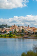Fototapeta premium Sunny Day in Badajoz with Clear Blue Sky