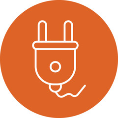 Pluging line circle icon