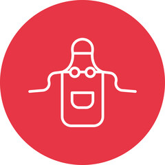 Apron line circle icon