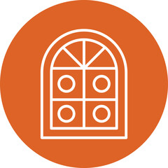 Window line circle icon