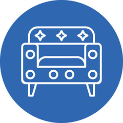 Sofa line circle icon