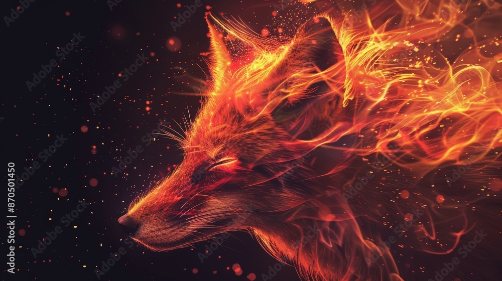 Poster fireworks light up the sky, their fiery trails creating a breathtaking display of light and color.
