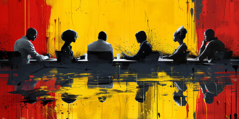 Obraz premium Business people at meeting
