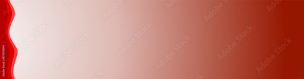 Poster modern business banner red wave with red gradient background