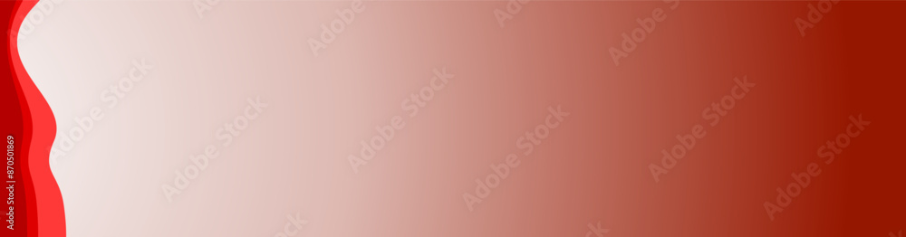 Poster modern business banner red wave with red gradient background