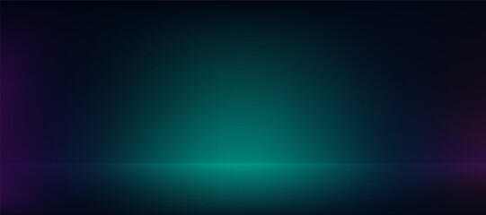 Studio background,Empty Room Background Gradient Blue,Green,Purple Color Wall and Flooring.Studio Display Podium Template.Vector Banner Futuristic Neon for Product Present,Future Cyberspace concept