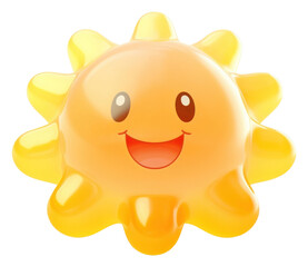 Naklejka premium PNG Sun sweets shape toy.