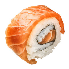floating Sushi roll, PNG image
