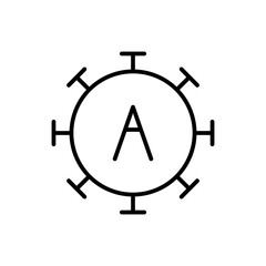 hepatitis a line icon