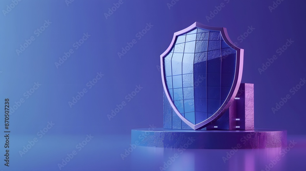 Aufkleber shield symbolizing data protection and cybersecurity in a modern digital world, representing safety 