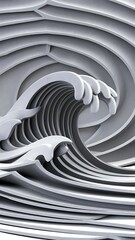 3d background with wave illustration beautiful bending pattern Wallpaper