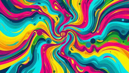 Psychedelic Swirls: A Vibrant Journey Back to the 70s