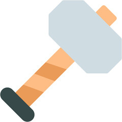 Vector Icon Sledgehammer, Construction And Tools, Mallet, Hammer, Carpentry