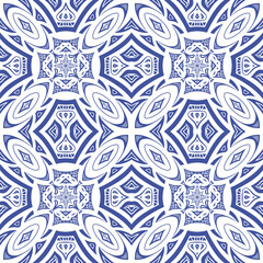 blue floral design elements. Seamless patterns, seamless borders, circle frame. Beautiful for any plain and chic elegance designs and wallpaper