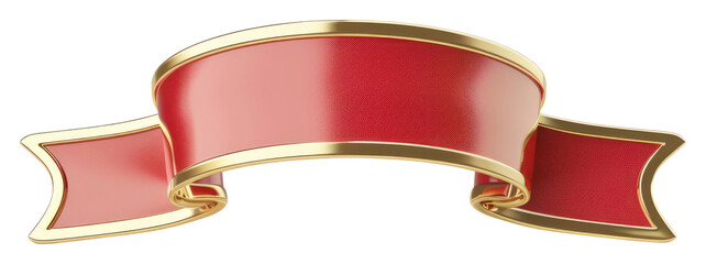 PNG  Elegant red ribbon banner illustration