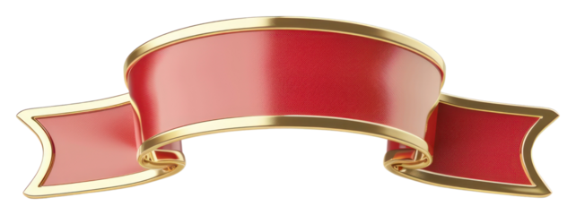 PNG  Elegant red ribbon banner illustration