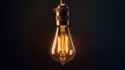 A light bulb hanging from a ceiling