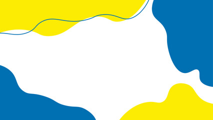 抽象的なフレーム液体形状ジオメトリの緑と黄色のフレームの背景