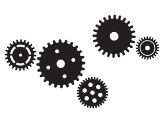Gear wheel mechanism background. Machine cog technology. Teamwork concept vector illustration. Gears and cogwheels mechanical abstraction. Technology mechanism concept.