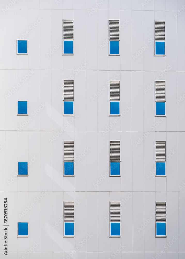 Aufkleber Building facade window frame Geometric pattern Abstract background