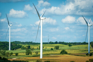 A wind turbine converts the wind to the energy of wind into electrical energy. © Jevanto Protography