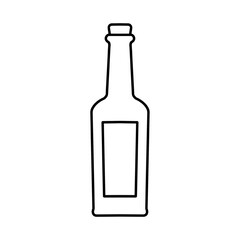 Wine bottle icon isolated on white background. Vector illustration.