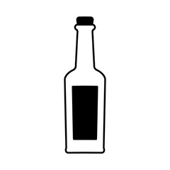 Wine bottle icon isolated on white background. Vector illustration.