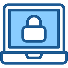 Vector Icon Web Security, Security, Safety, Laptop, Padlock