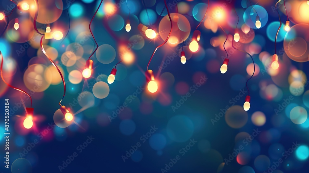 Canvas Prints Christmas Lights Bokeh