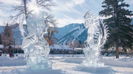 Frozen in time, ice sculptures tell tales of winters past and seasons yet to come.