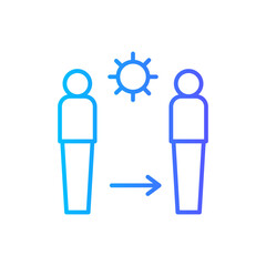 virus transmission gradient icon